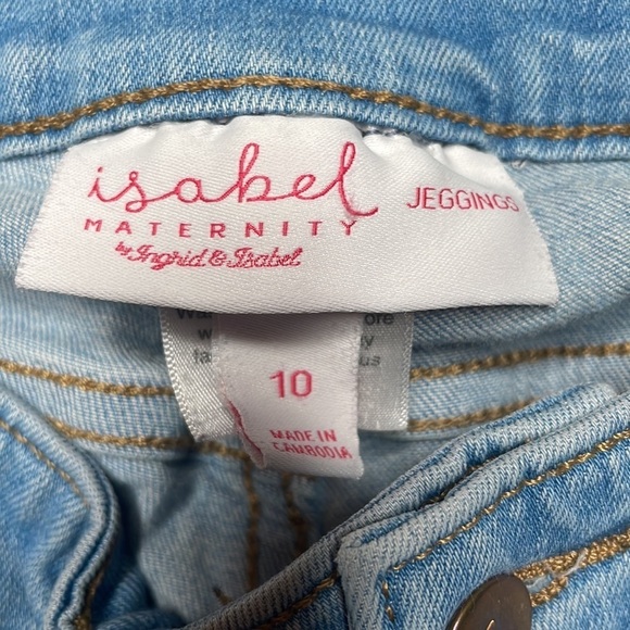Isabella Maternity Jeggings Denim Jeans Waist elastic Band Size 10 Raw hem - Picture 5 of 6